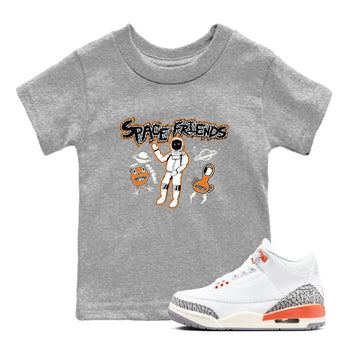 3s Georgia Peach shirt to match jordans Space Friends sneaker tees Air Jordan 3 Georgia Peach SNRT sneaker release tees baby toddler Heather Grey 1 cotton Shirt