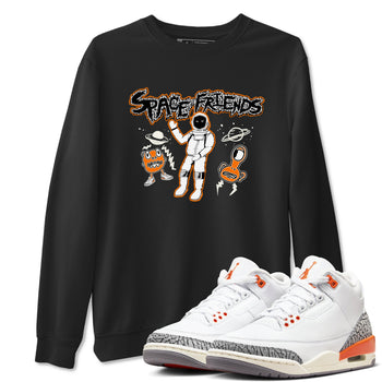 3s Georgia Peach shirt to match jordans Space Friends sneaker tees Air Jordan 3 Georgia Peach SNRT Sneaker Release Tees unisex cotton Black 1 crew neck shirt