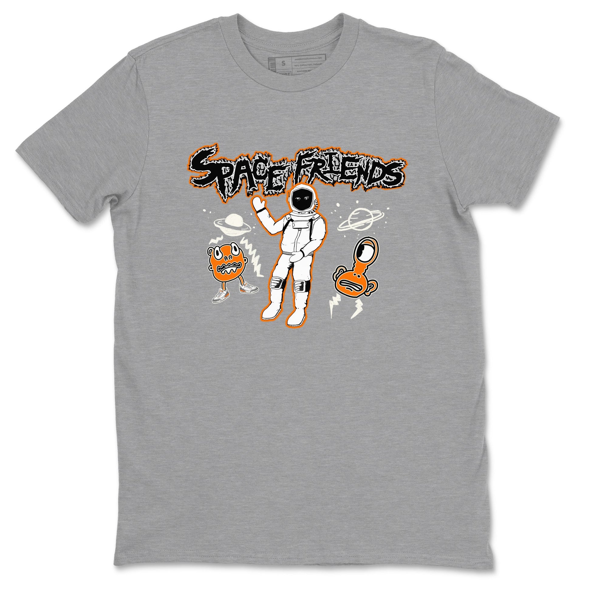 3s Georgia Peach shirt to match jordans Space Friends sneaker tees Air Jordan 3 Georgia Peach SNRT Sneaker Release Tees unisex cotton Heather Grey 2 crew neck shirt