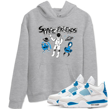 4s Military Blue shirt to match jordans Space Friends sneaker tees Air Jordan 4 Retro Military Blue Streetwear Brand SNRT Sneaker Release Tees unisex cotton Heather Grey 1 crew neck shirt