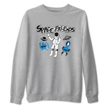 4s Military Blue shirt to match jordans Space Friends sneaker tees Air Jordan 4 Retro Military Blue Streetwear Brand SNRT Sneaker Release Tees unisex cotton Heather Grey 2 crew neck shirt