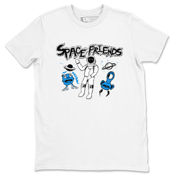 4s Military Blue shirt to match jordans Space Friends sneaker tees Air Jordan 4 Retro Military Blue Streetwear Brand SNRT Sneaker Release Tees unisex cotton White 2 crew neck shirt