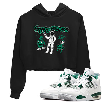 4s Oxidized Green shirts to match jordans Space Friends sneaker match tees Air Jordan 4 Oxidized Green SNRT Sneaker Tees streetwear brand Black 1 crop tee
