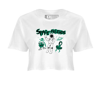 4s Oxidized Green shirts to match jordans Space Friends sneaker match tees Air Jordan 4 Oxidized Green SNRT Sneaker Tees streetwear brand White 2 crop tee