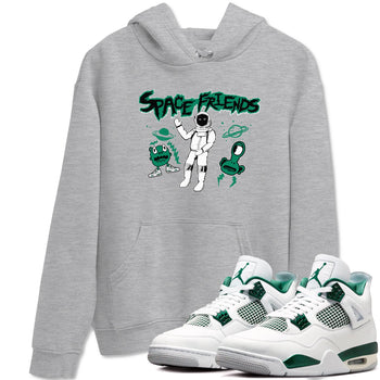 4s Oxidized Green shirts to match jordans Space Friends sneaker match tees Air Jordan 4 Oxidized Green SNRT Sneaker Tees streetwear brand Heather Grey 1 unisex cotton tee