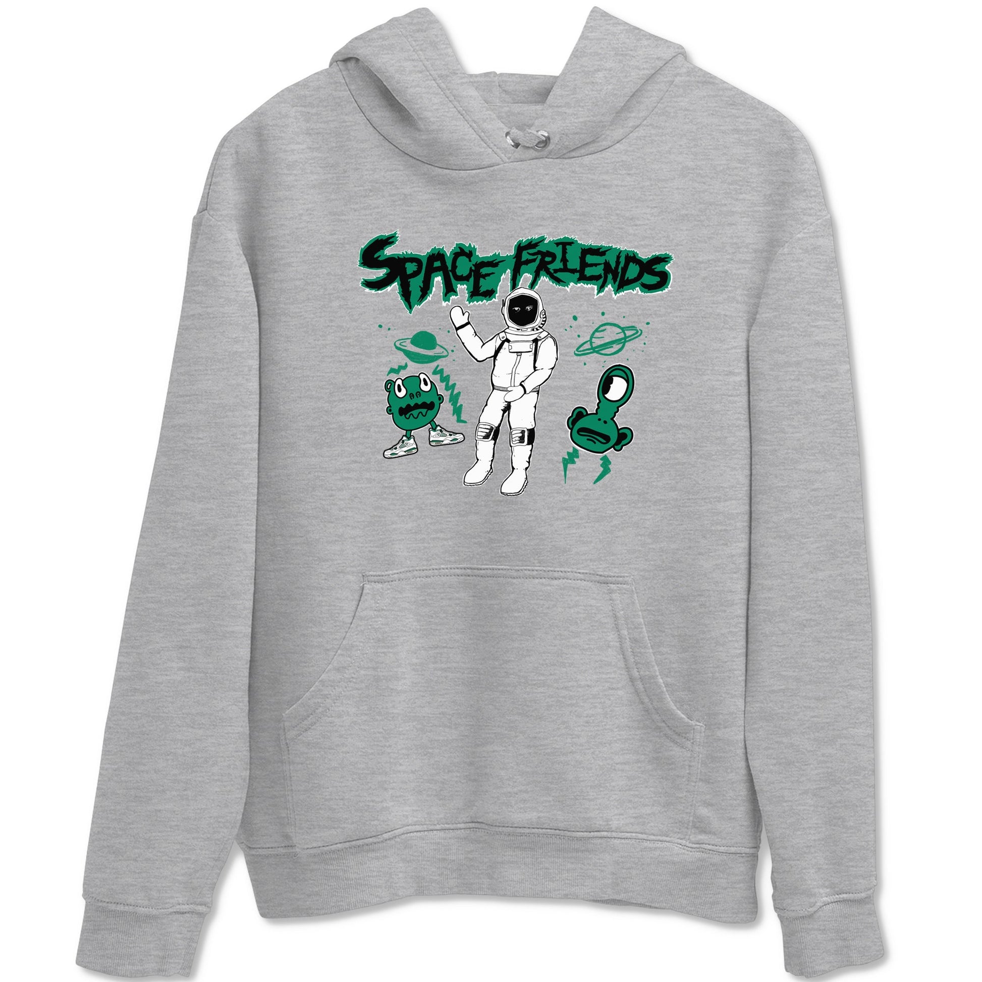 4s Oxidized Green shirts to match jordans Space Friends sneaker match tees Air Jordan 4 Oxidized Green SNRT Sneaker Tees streetwear brand Heather Grey 2 unisex cotton tee