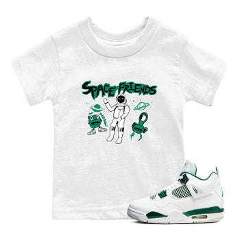 4s Oxidized Green shirts to match jordans Space Friends sneaker match tees Air Jordan 4 Oxidized Green SNRT Sneaker Tees streetwear brand Baby and Youth White 1 cotton tee