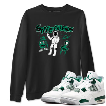 4s Oxidized Green shirts to match jordans Space Friends sneaker match tees Air Jordan 4 Oxidized Green SNRT Sneaker Tees streetwear brand Black 1 unisex cotton tee