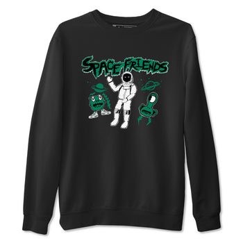 4s Oxidized Green shirts to match jordans Space Friends sneaker match tees Air Jordan 4 Oxidized Green SNRT Sneaker Tees streetwear brand Black 2 unisex cotton tee