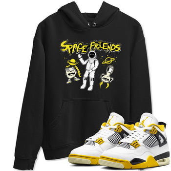 4s Vivid Sulfur shirt to match jordans Space Friends sneaker tees AJ4 Vivid Sulfur Streetwear Brand SNRT Sneaker Tees unisex cotton Black 1 crew neck shirt