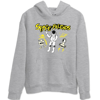 4s Vivid Sulfur shirt to match jordans Space Friends sneaker tees AJ4 Vivid Sulfur Streetwear Brand SNRT Sneaker Tees unisex cotton Heather Grey 2 crew neck shirt