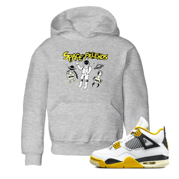 4s Vivid Sulfur shirt to match jordans Space Friends sneaker tees AJ4 Vivid Sulfur Streetwear Brand SNRT Sneaker Tees baby toddler Heather Grey 1 cotton Shirt