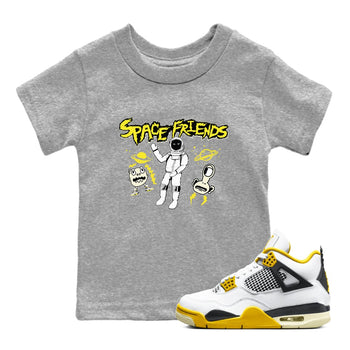 4s Vivid Sulfur shirt to match jordans Space Friends sneaker tees AJ4 Vivid Sulfur Streetwear Brand SNRT Sneaker Tees baby toddler Heather Grey 1 cotton Shirt