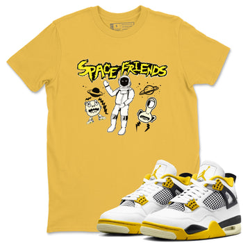 4s Vivid Sulfur shirt to match jordans Space Friends sneaker tees AJ4 Vivid Sulfur Streetwear Brand SNRT Sneaker Tees unisex cotton Daisy 1 crew neck shirt