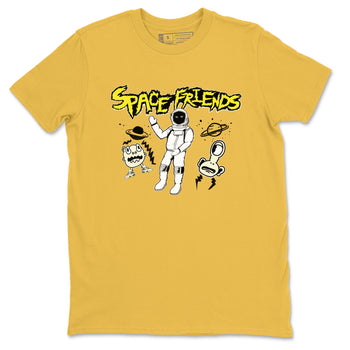 4s Vivid Sulfur shirt to match jordans Space Friends sneaker tees AJ4 Vivid Sulfur Streetwear Brand SNRT Sneaker Tees unisex cotton Daisy 2 crew neck shirt