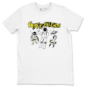 4s Vivid Sulfur shirt to match jordans Space Friends sneaker tees AJ4 Vivid Sulfur Streetwear Brand SNRT Sneaker Tees unisex cotton White 2 crew neck shirt