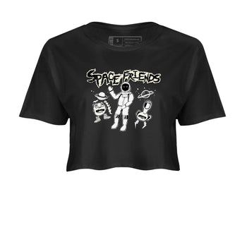 Air Jordan 5 Sail shirt to match jordans Space Friends sneaker tees Air Jordan 5 Sail Streetwear Brand Streetwear Brand SNRT Sneaker Release Tees Black 2 crop length shirt
