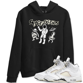 Air Jordan 5 Sail shirt to match jordans Space Friends sneaker tees Jordan 5 SE Sail Streetwear Brand SNRT Sneaker Tees unisex cotton Black 1 crew neck shirt