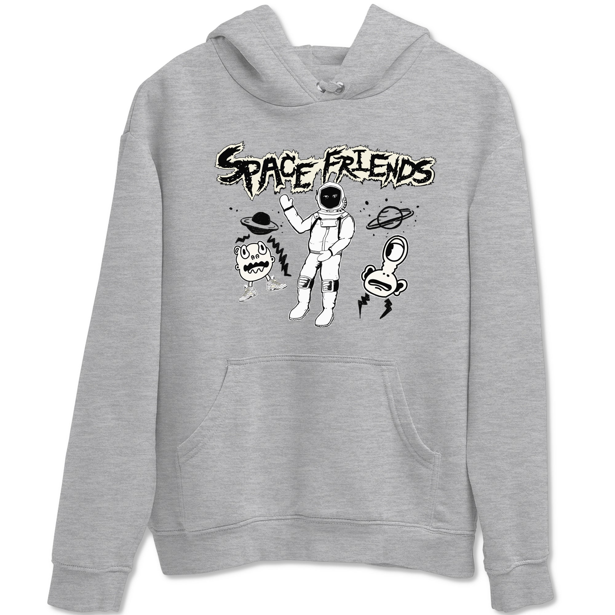 Air Jordan 5 Sail shirt to match jordans Space Friends sneaker tees Jordan 5 SE Sail Streetwear Brand SNRT Sneaker Tees unisex cotton Heather Grey 2 crew neck shirt