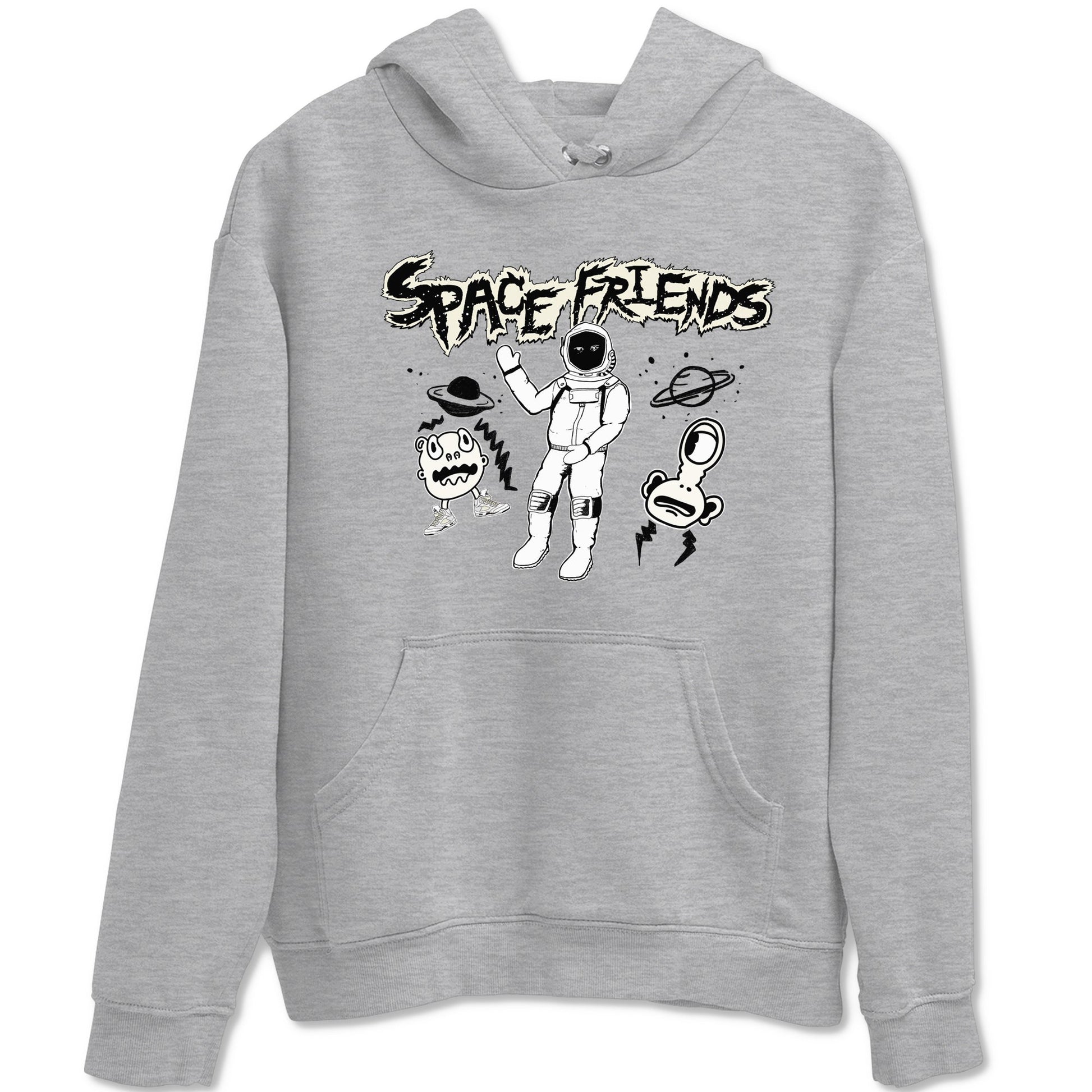 Air Jordan 5 Sail shirt to match jordans Space Friends sneaker tees Jordan 5 SE Sail Streetwear Brand SNRT Sneaker Tees unisex cotton Heather Grey 2 crew neck shirt