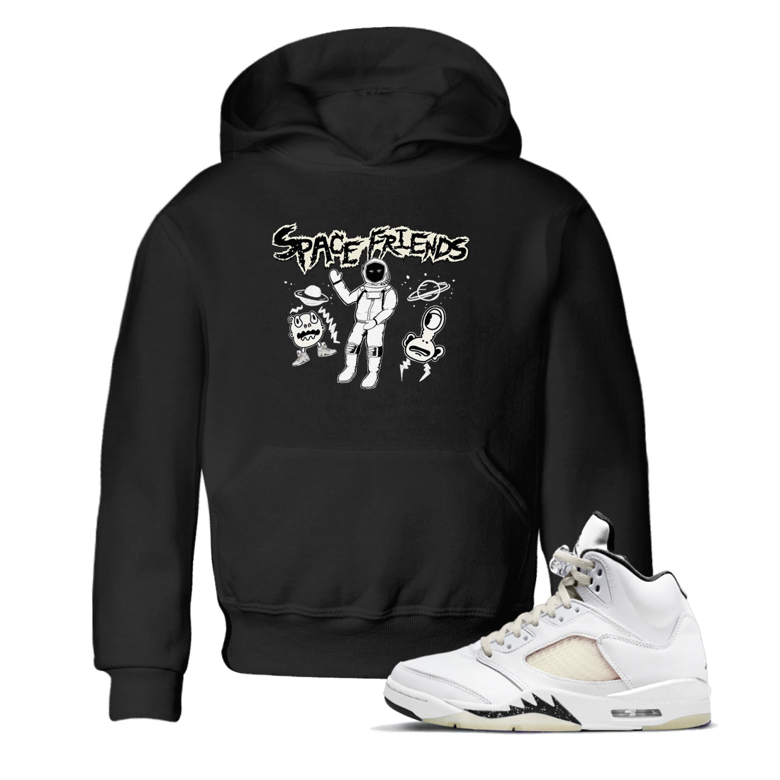 Air Jordan 5 Sail shirt to match jordans Space Friends sneaker tees Jordan 5 SE Sail Streetwear Brand SNRT Sneaker Tees baby toddler Black 1 cotton Shirt
