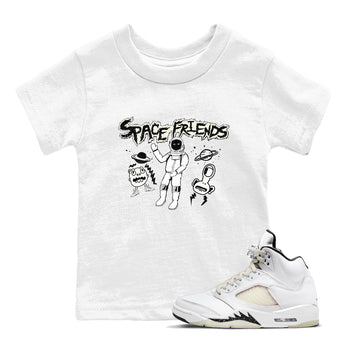 Air Jordan 5 Sail shirt to match jordans Space Friends sneaker tees Jordan 5 SE Sail Streetwear Brand SNRT Sneaker Tees baby toddler White 1 cotton Shirt