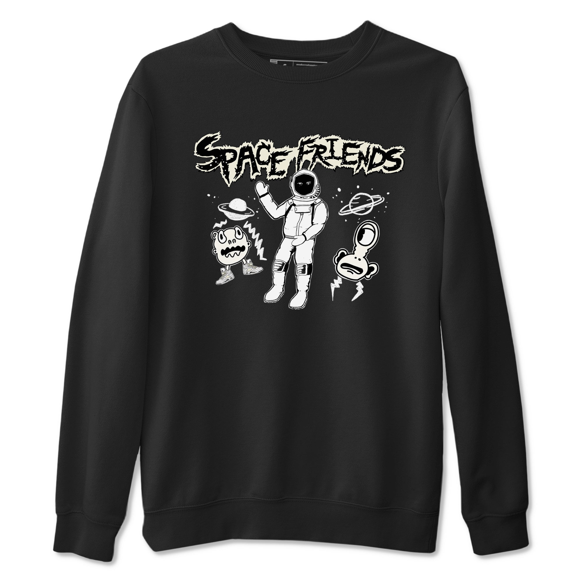 Air Jordan 5 Sail shirt to match jordans Space Friends sneaker tees Jordan 5 SE Sail Streetwear Brand SNRT Sneaker Tees unisex cotton Black 2 crew neck shirt