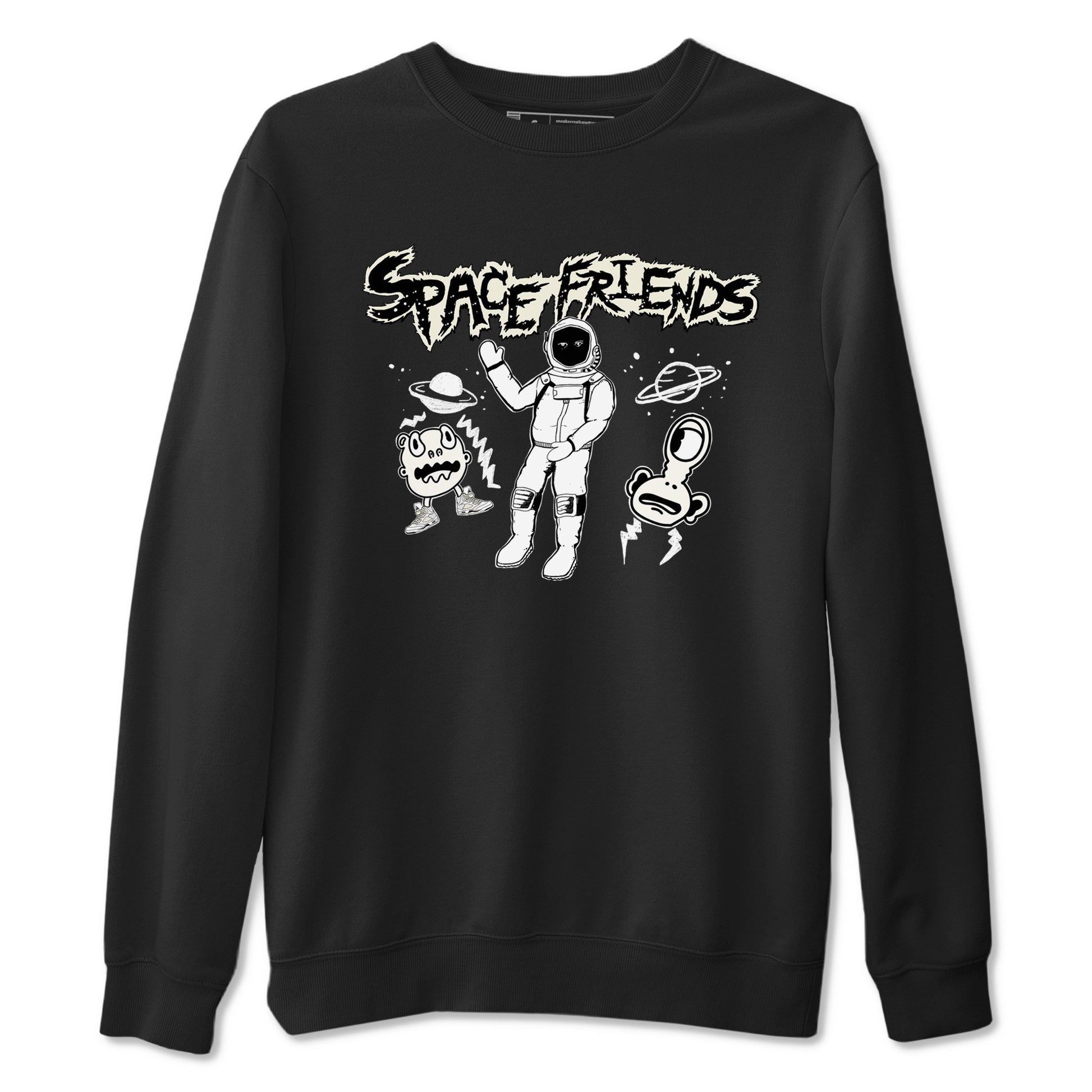 Air Jordan 5 Sail shirt to match jordans Space Friends sneaker tees Jordan 5 SE Sail Streetwear Brand SNRT Sneaker Tees unisex cotton Black 2 crew neck shirt