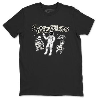 Air Jordan 5 Sail shirt to match jordans Space Friends sneaker tees Jordan 5 SE Sail Streetwear Brand SNRT Sneaker Tees unisex cotton Black 2 crew neck shirt