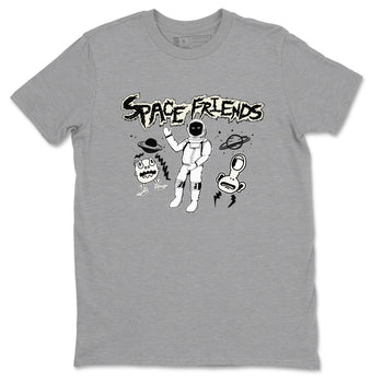 Air Jordan 5 Sail shirt to match jordans Space Friends sneaker tees Jordan 5 SE Sail Streetwear Brand SNRT Sneaker Tees unisex cotton Heather Grey 2 crew neck shirt