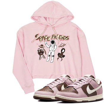 Dunk Cacao Wow And Pink Foam shirts to match jordans Space Friends sneaker match tees Dunk Cacao Wow And Pink Foam SNRT Sneaker Tees streetwear brand Pink 1 crop tee