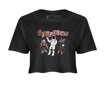 Dunk Cacao Wow And Pink Foam shirts to match jordans Space Friends sneaker match tees Dunk Cacao Wow And Pink Foam SNRT Sneaker Tees streetwear brand Black 2 crop tee