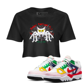 AF 3 Nigo shirtsto match jordans Spooky Fortune Fly sneaker match tees Air Force 3 Low x Nigo Blue Void and Tour Yellow match shoes to clothes SNRT Sneaker Tees unisex cotton Black 1 crop tee