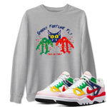 AF 3 Nigo shirtsto match jordans Spooky Fortune Fly sneaker match tees Air Force 3 Low x Nigo Blue Void and Tour Yellow match shoes to clothes SNRT Sneaker Tees unisex cotton Heather Grey 1 shirts