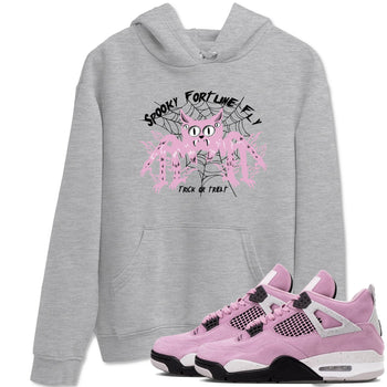 4s Retro Orchid shirts to match jordans Spooky Fortune Fly sneaker match tees Air Jordan 4 WMNS Orchid match shoes to clothes SNRT Sneaker Tees unisex cotton Heather Grey 1 shirts
