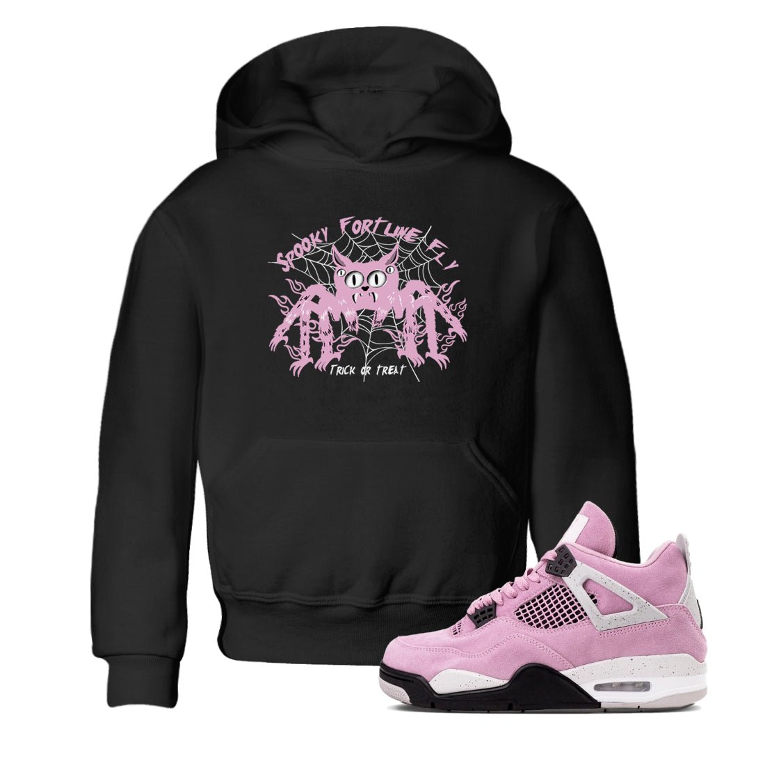 4s Retro Orchid shirts to match jordans Spooky Fortune Fly sneaker match tees Air Jordan 4 WMNS Orchid match shoes to clothes SNRT Sneaker Tees Youth Baby Black 1 tee