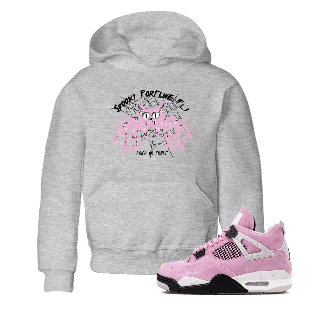 4s Retro Orchid shirts to match jordans Spooky Fortune Fly sneaker match tees Air Jordan 4 WMNS Orchid match shoes to clothes SNRT Sneaker Tees Youth Baby Heather Grey 1 tee