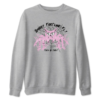 4s Retro Orchid shirts to match jordans Spooky Fortune Fly sneaker match tees Air Jordan 4 WMNS Orchid match shoes to clothes SNRT Sneaker Tees unisex cotton Heather Grey 2 shirts