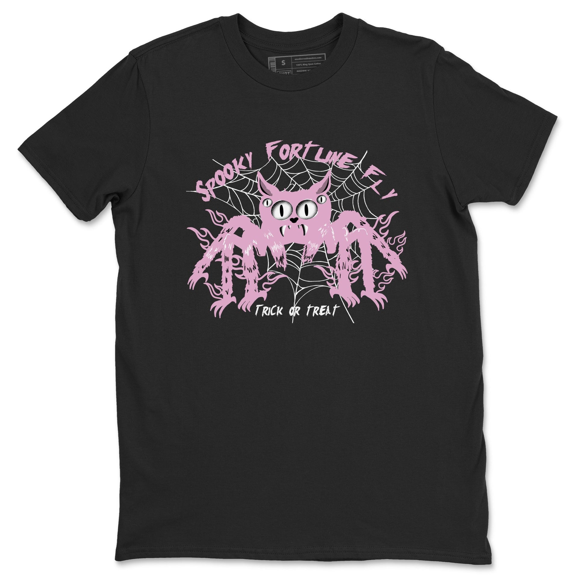 4s Retro Orchid shirts to match jordans Spooky Fortune Fly sneaker match tees Air Jordan 4 WMNS Orchid match shoes to clothes SNRT Sneaker Tees unisex cotton Black 2 shirts