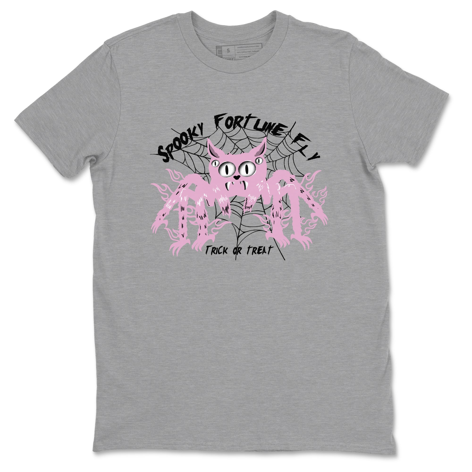 4s Retro Orchid shirts to match jordans Spooky Fortune Fly sneaker match tees Air Jordan 4 WMNS Orchid match shoes to clothes SNRT Sneaker Tees unisex cotton Heather Grey 2 shirts