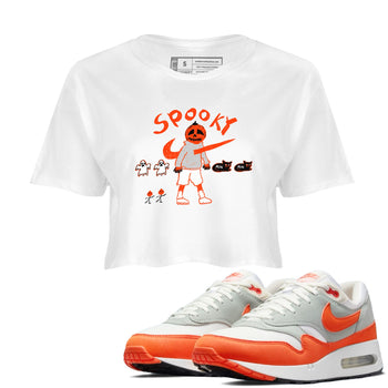Air Max 1 OG '86 'Summit White and Cosmic Clay shirts to match jordans Spooky Pumpkin sneaker match tees Air Max 1 Cosmic Clay match shoes to clothes SNRT Sneaker Tees unisex cotton White 1 crop tee