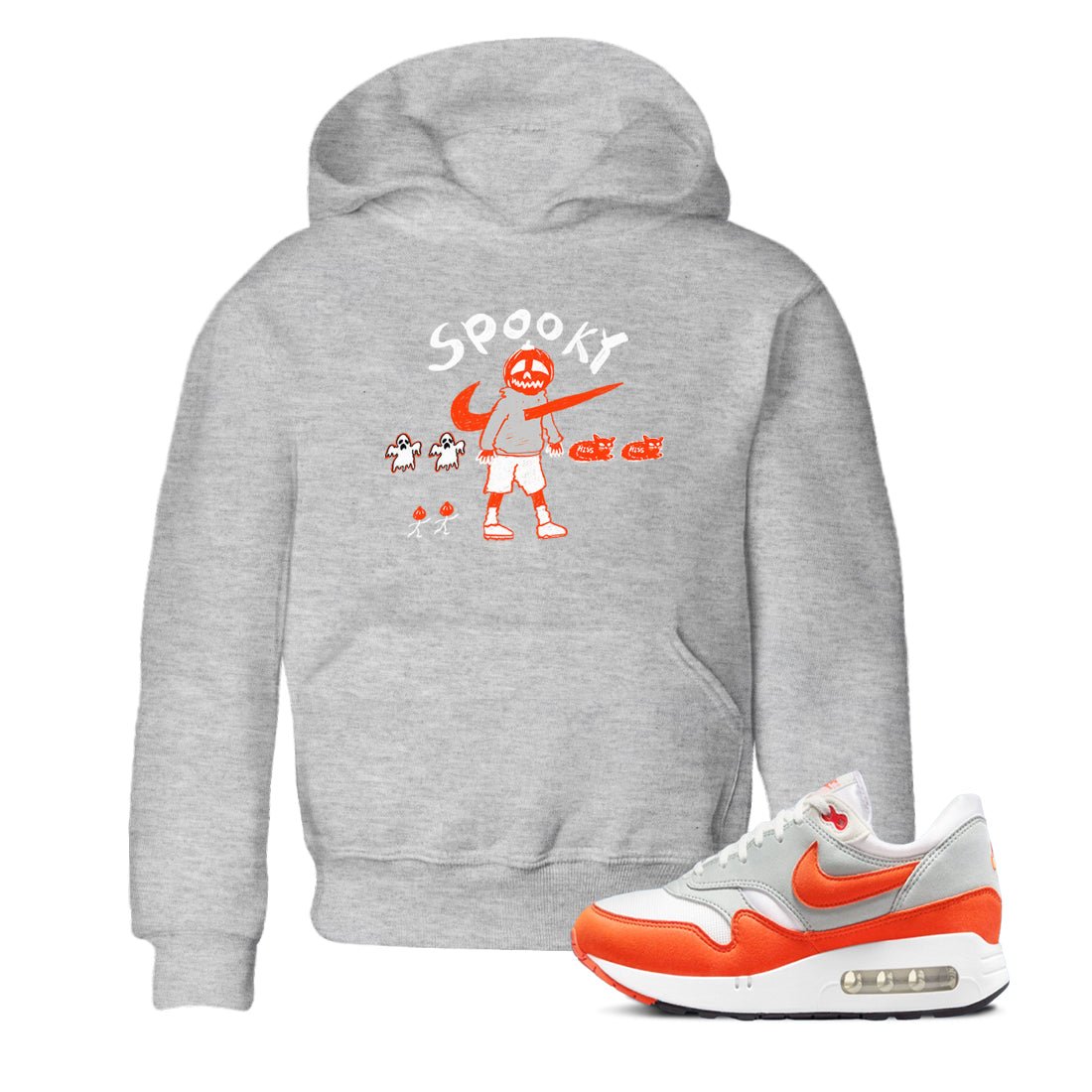 Air Max 1 OG '86 'Summit White and Cosmic Clay shirts to match jordans Spooky Pumpkin sneaker match tees Air Max 1 Cosmic Clay match shoes to clothes SNRT Sneaker Tees Youth Baby Heather Grey 1 tee