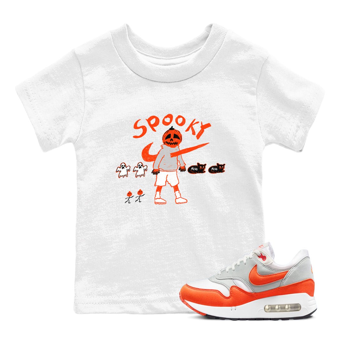 Air Max 1 OG '86 'Summit White and Cosmic Clay shirts to match jordans Spooky Pumpkin sneaker match tees Air Max 1 Cosmic Clay match shoes to clothes SNRT Sneaker Tees Youth Baby White 1 tee