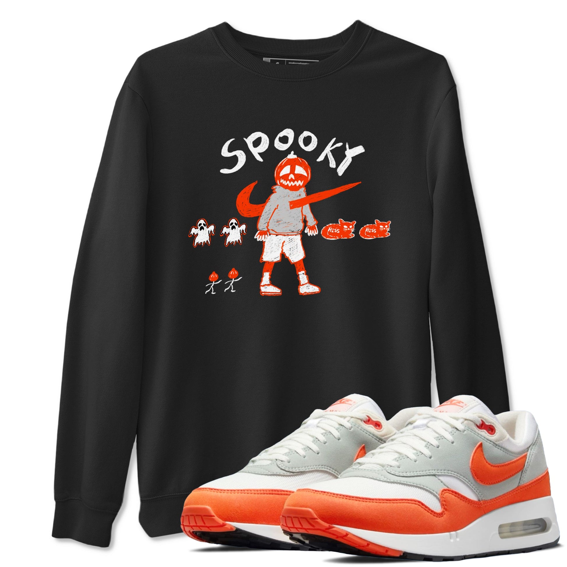 Air Max 1 OG '86 'Summit White and Cosmic Clay shirts to match jordans Spooky Pumpkin sneaker match tees Air Max 1 Cosmic Clay match shoes to clothes SNRT Sneaker Tees unisex cotton Black 1 shirts