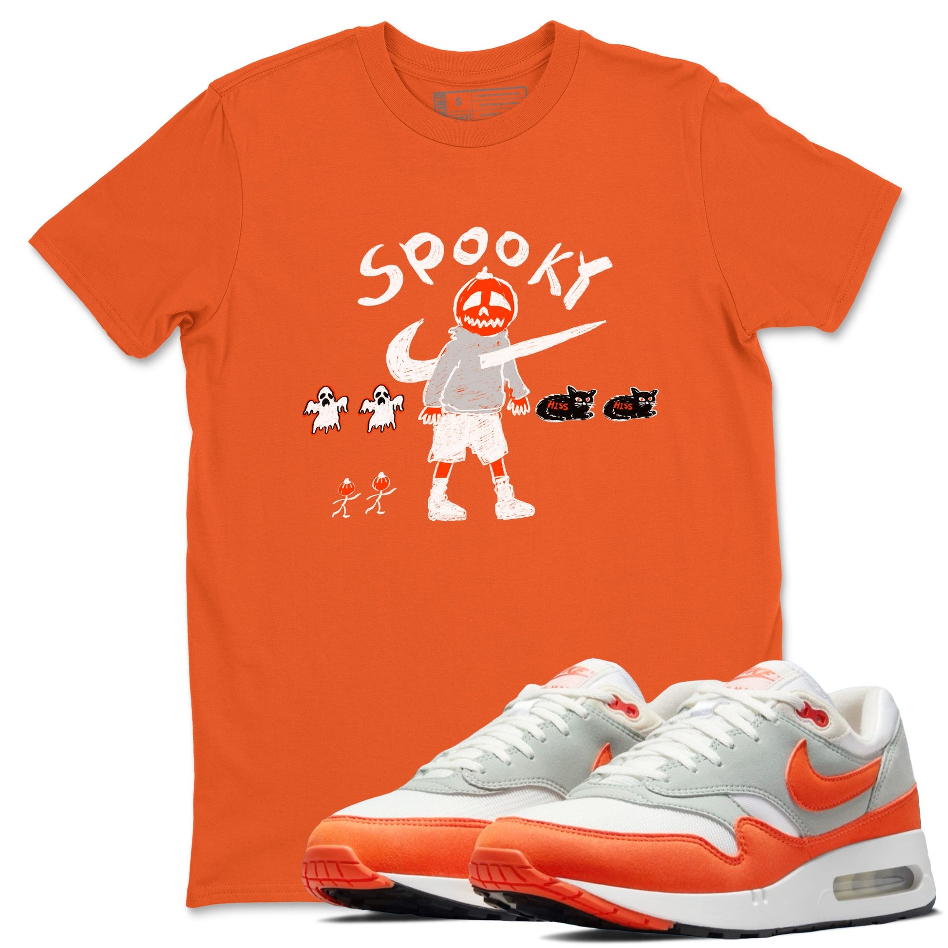 Air Max 1 OG '86 'Summit White and Cosmic Clay shirts to match jordans Spooky Pumpkin sneaker match tees Air Max 1 Cosmic Clay match shoes to clothes SNRT Sneaker Tees unisex cotton Orange 1 shirts
