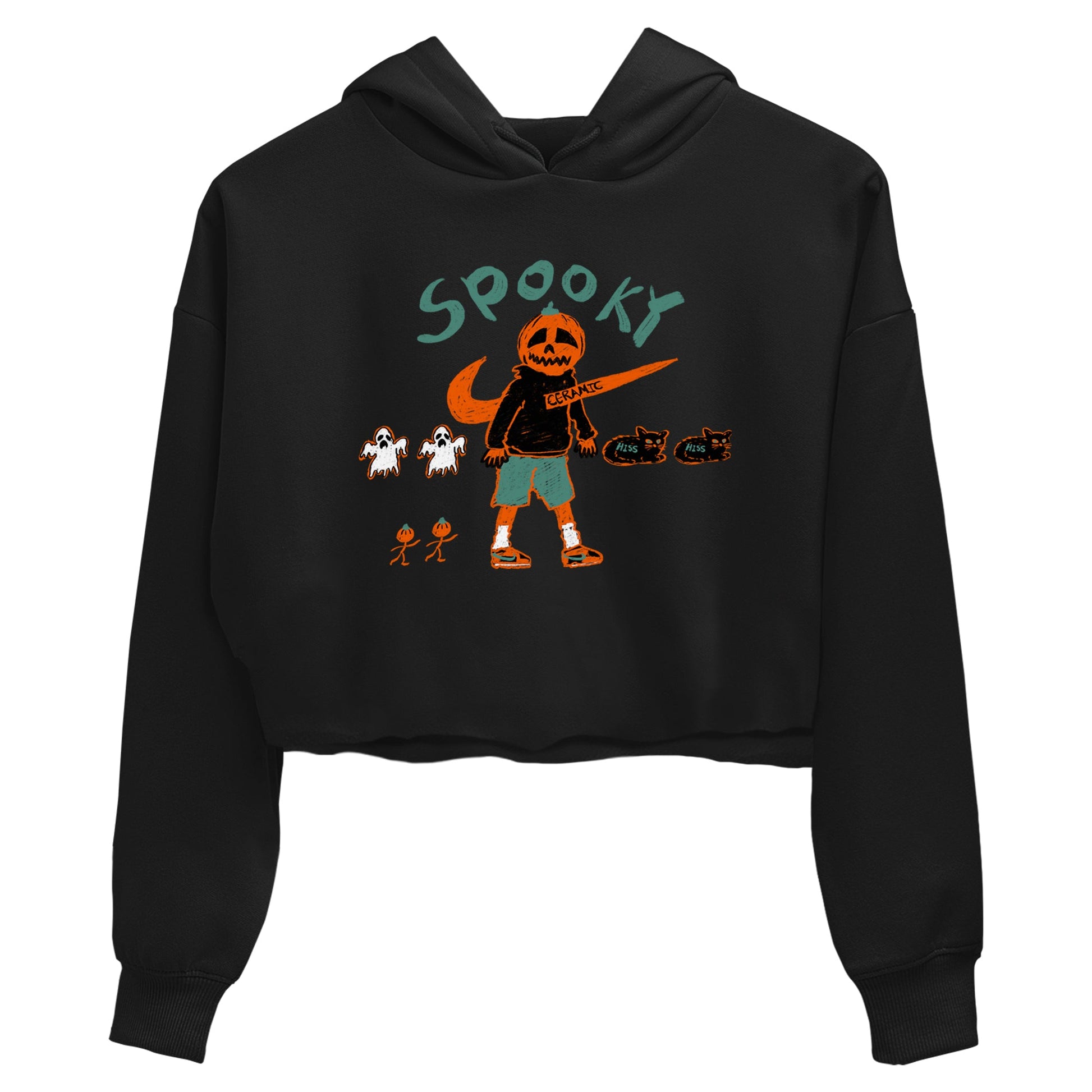 Dunk Low Ceramic shirts to match jordans Spooky Pumpkin unique Halloween sneaker tee Dunk Ceramic match shoes to clothes SNRT Sneaker Tees unisex cotton Black 2 crop tee