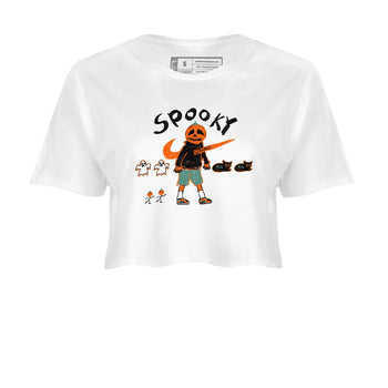 Dunk Low Ceramic shirts to match jordans Spooky Pumpkin unique Halloween sneaker tee Dunk Ceramic match shoes to clothes SNRT Sneaker Tees unisex cotton White 2 crop tee