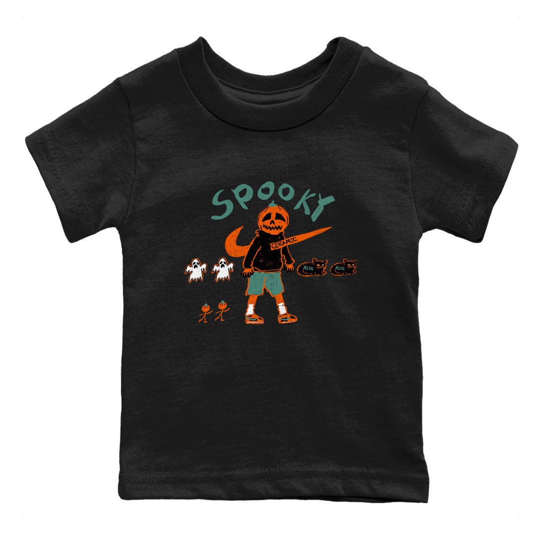 Dunk Low Ceramic shirts to match jordans Spooky Pumpkin unique Halloween sneaker tee Dunk Ceramic match shoes to clothes SNRT Sneaker Tees Youth Baby Black 2 tee
