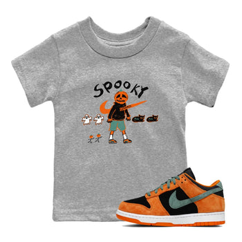 Dunk Low Ceramic shirts to match jordans Spooky Pumpkin unique Halloween sneaker tee Dunk Ceramic match shoes to clothes SNRT Sneaker Tees Youth Baby Heather Grey 1 tee