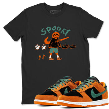 Dunk Low Ceramic shirts to match jordans Spooky Pumpkin unique Halloween sneaker tee Dunk Ceramic match shoes to clothes SNRT Sneaker Tees unisex cotton Black 1 shirts